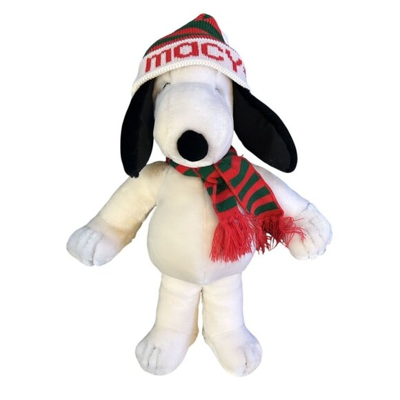 Vintage 21" Macys Snoopy Plush With Holiday Hat & Scarf - Picture 4 of 4